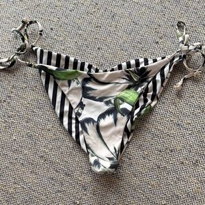 Reversible Stripes/Floral Bikini Bottom